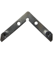 P-EXF & P-EXO Exit Direction Sign Aluminium Profile Connectors, Zinc Coated Steel, Secure Mounting Hardware, Anodized Silver-like Finish